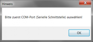 Starthinweis VenToolThin