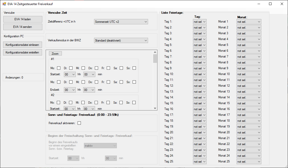 Zeitgesteuerter Betriebsmodus (EVA 14)