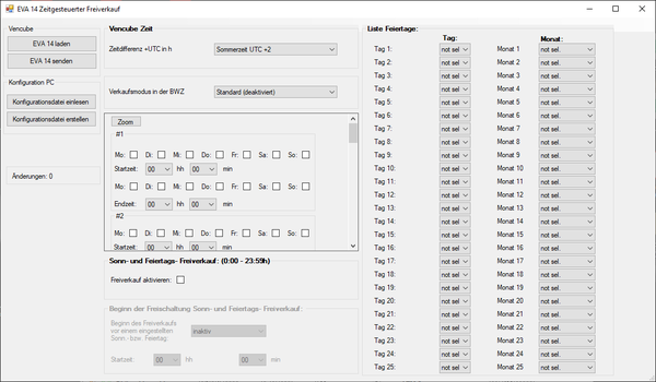 Zeitgesteuerter Betriebsmodus (EVA 14)